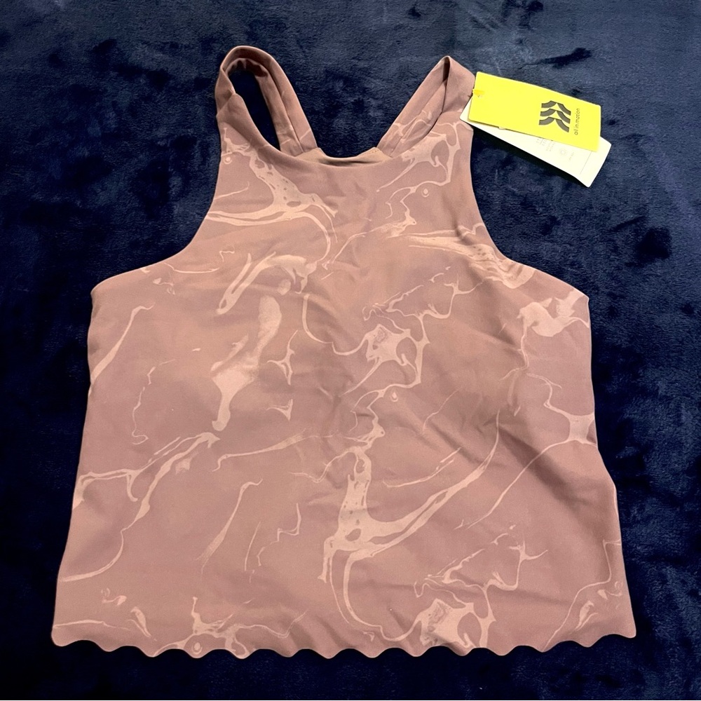 Purple Marble Halter Tank Top - Cute Athletic Work Out